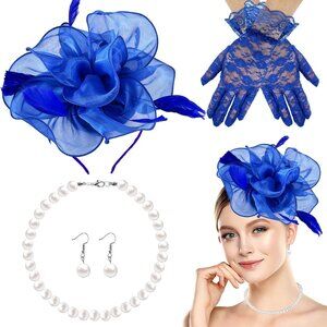 1920s Vintage Fascinators Hat Set for Women Cocktail Wedding Halloween Tea Party